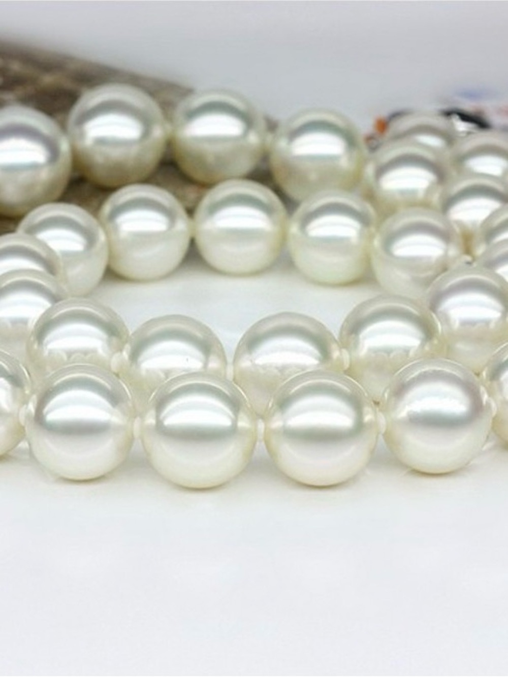 Imitation Pearl Glass Bead Necklace 10mm 18”